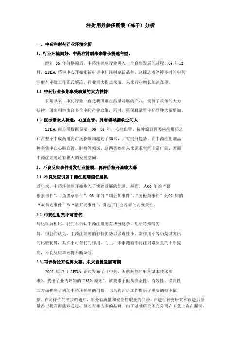 丹参多酚酸——市场分析(新)