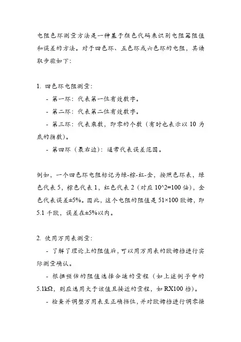 电阻色环测量方法