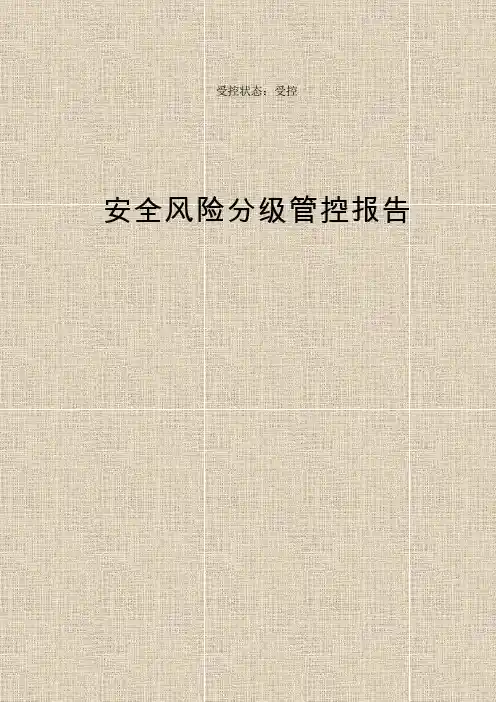 安全风险分级管控报告(全套资料)