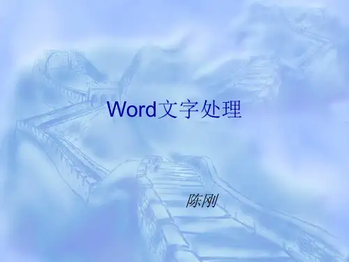 大学计算机基础第4讲 计算机基础word的使用(1)
