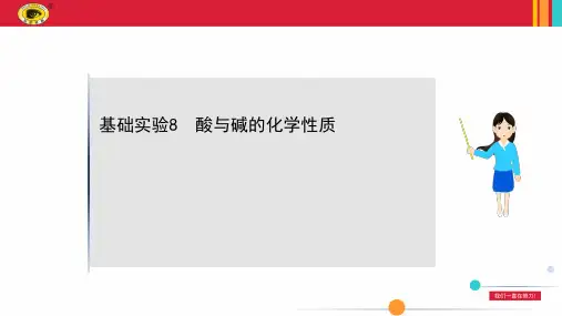 沪教版九年级下册化学基础实验8酸与碱的化学性质