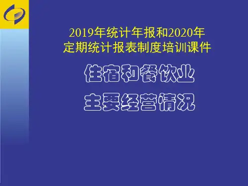 2019年统计年报和2020年定期统计报表制度培训课件