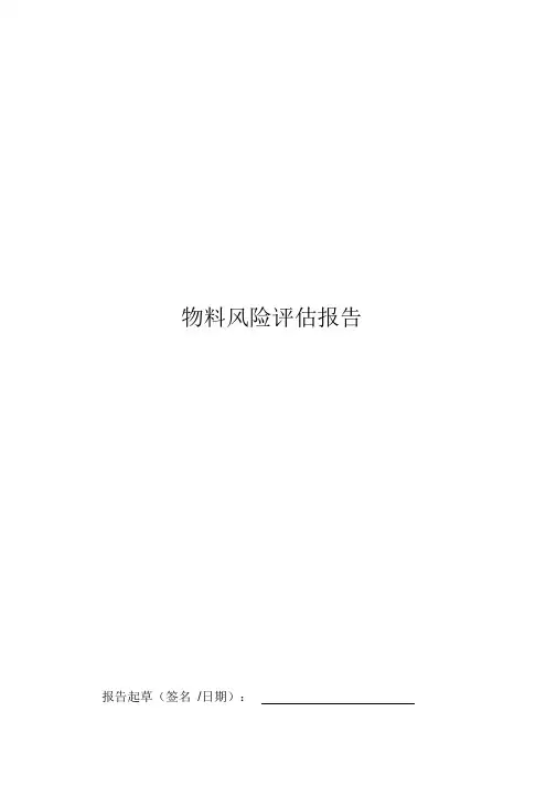 物料风险评估报告