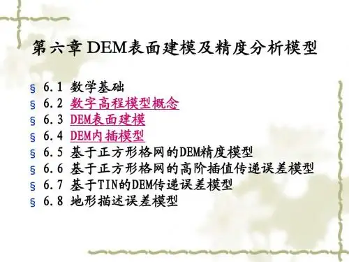 DEM表面建模