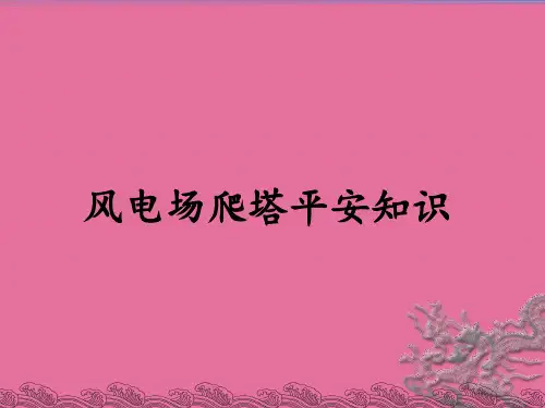 风场爬塔安全培训ppt课件