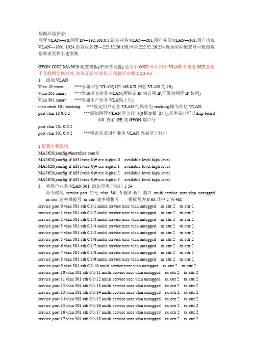 GPON-ONU-MA5620配置