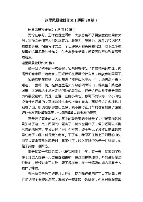 这里风景独好作文（通用30篇）
