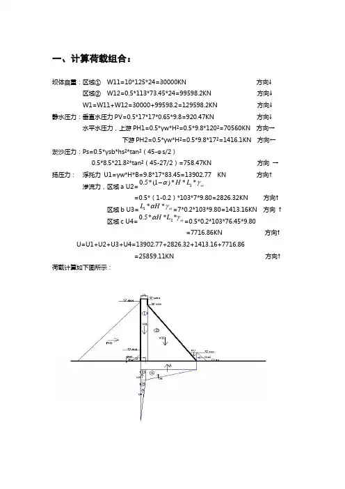 重力坝分析与计算