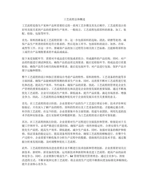工艺流程总体概述