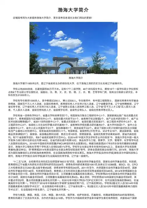 渤海大学简介