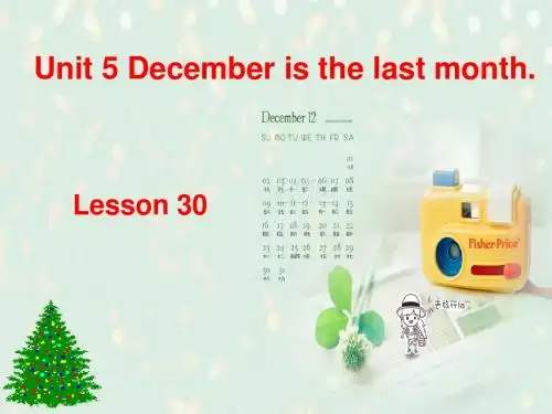 最新人教精通版英语六年级上册Unit 5 July is the seventh month (Lesson 30)ppt课件