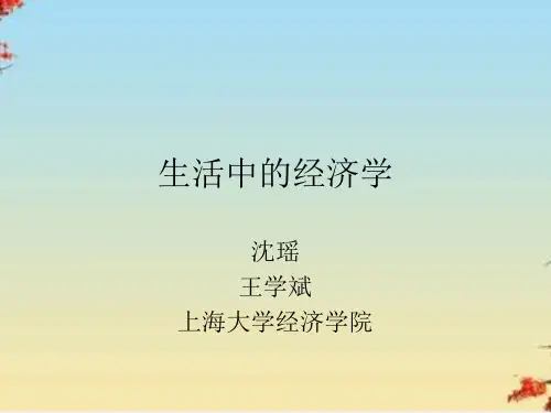生活中的经济学培训课件(ppt 18页)