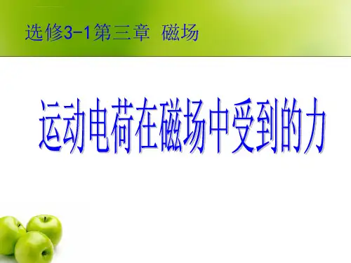 运动电荷在磁场中所受的力ppt课件