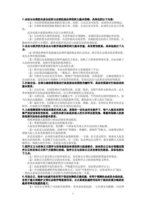 司考论述题