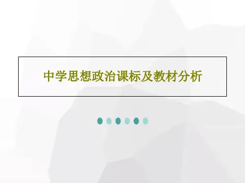 中学思想政治课标及教材分析共104页文档