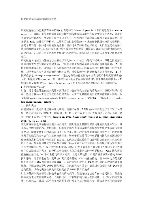 研究植物基因功能的策略和方法_3110