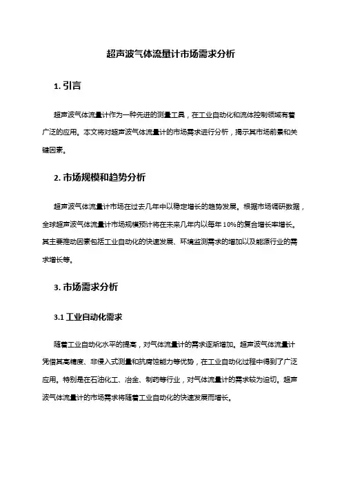 2024年超声波气体流量计市场需求分析