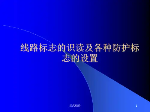 铁路线路标志的识读及各种防护标志的设置(行业相关)