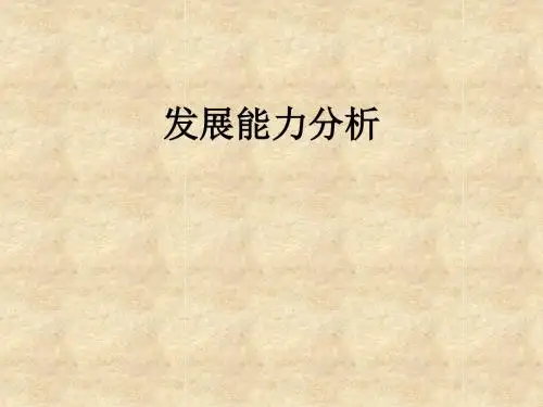 发展能力分析