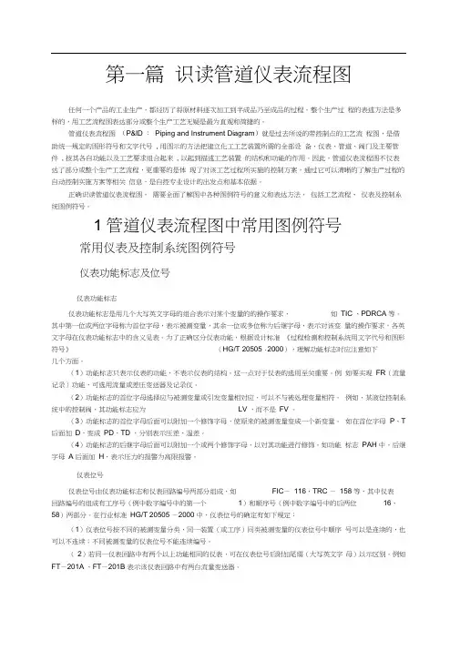 01管道仪表流程图中常用图例符号
