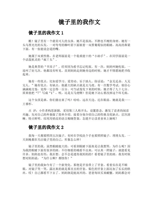 镜子里的我作文