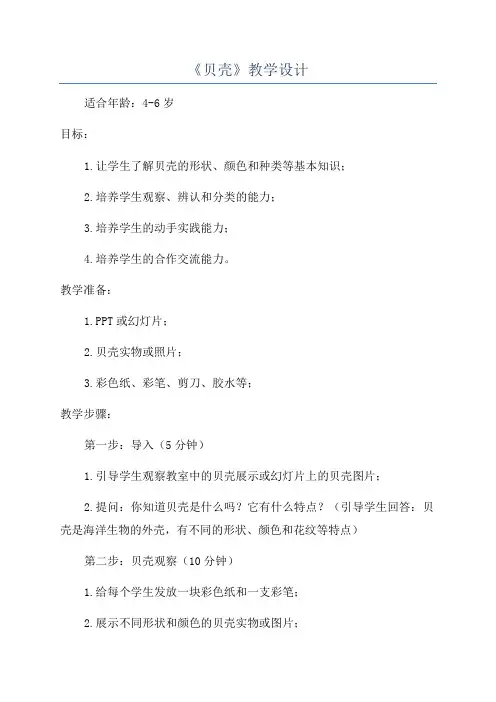 《贝壳》教学设计