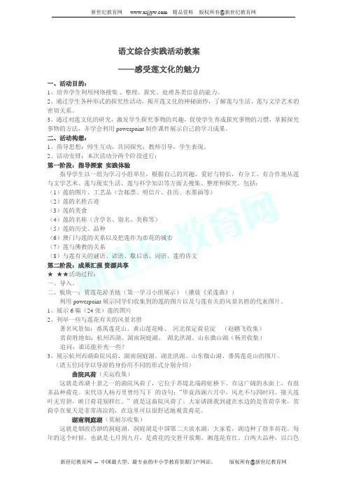 莲文化的魅力