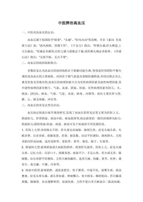 中医辨治高血压