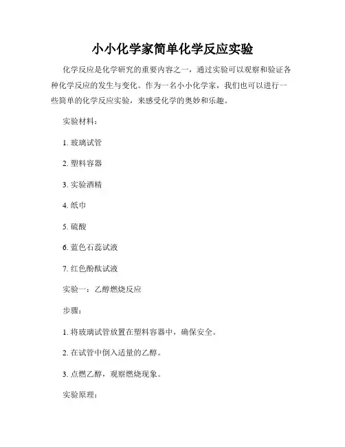 小小化学家简单化学反应实验