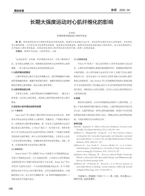 长期大强度运动对心肌纤维化的影响
