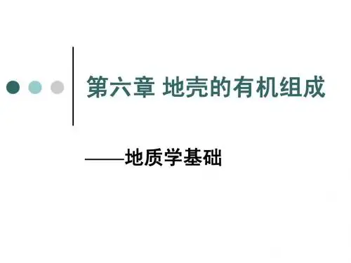 第六章 地壳的有机组成