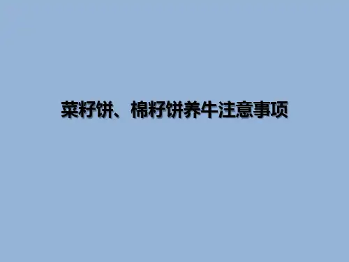 菜籽饼、棉籽饼养牛注意事项