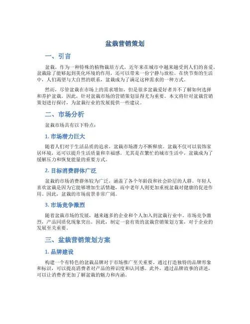 盆栽营销策划