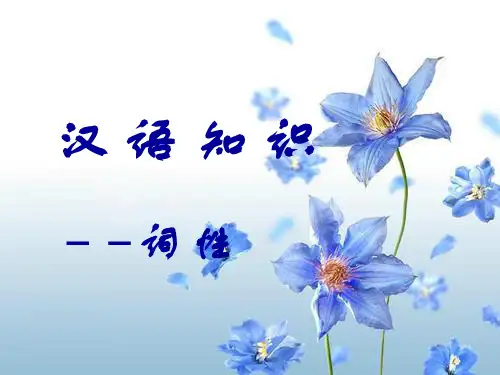 汉语知识——词性ppt