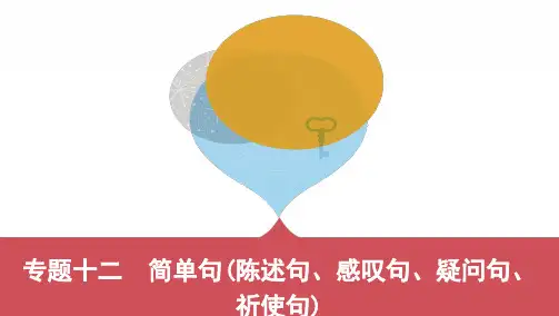 2020年山东省泰安市中考英语总复习：专题十二 简单句(陈述句、感叹句、疑问句、祈使句)