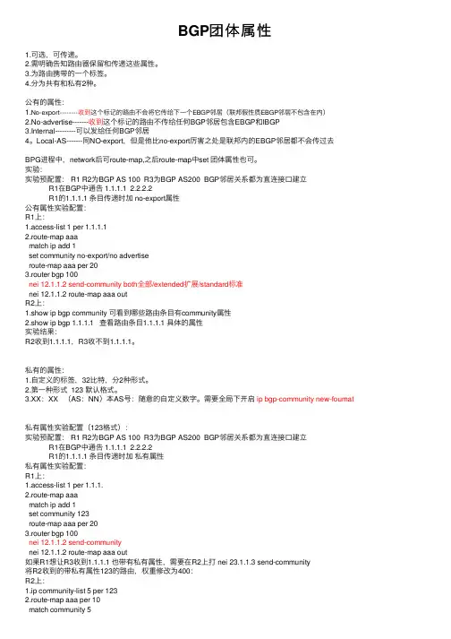 BGP团体属性