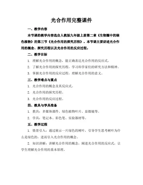 光合作用完整课件