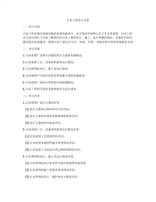 污水工程审计方案