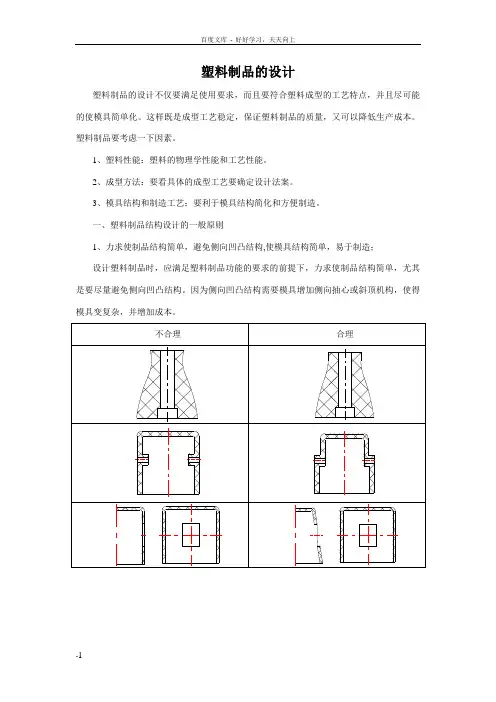 塑料制品的设计