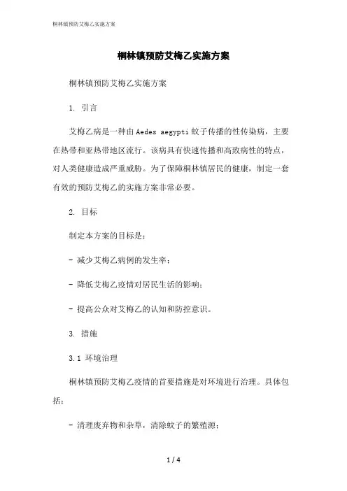 2023修正版桐林镇预防艾梅乙实施方案