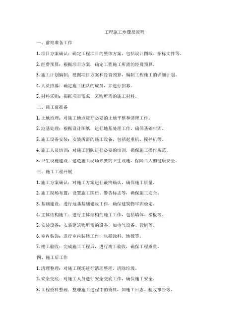 工程施工步骤及流程