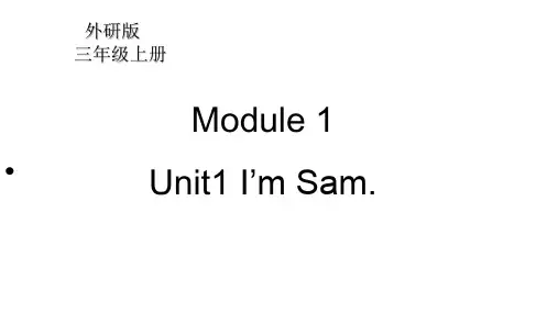 外研版三英上教学课件-M1-Unit1-I'm-Sam