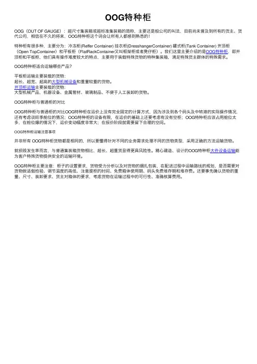 OOG特种柜