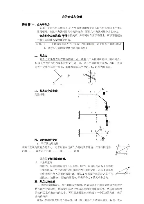 力的合成与分解