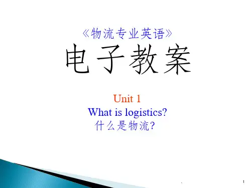 01《物流专业英语》--Unit-1-What-is-logistics-第三版新编PPT课件