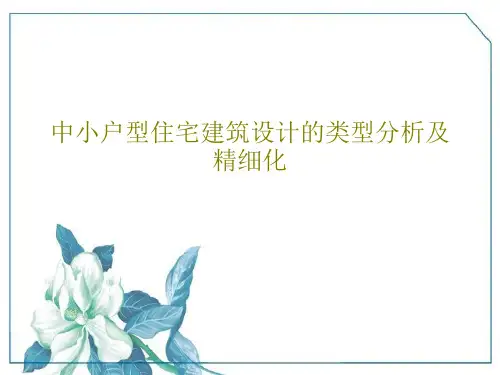 中小户型住宅建筑设计的类型分析及精细化56页PPT