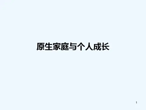 原生家庭与个人成长-PPT