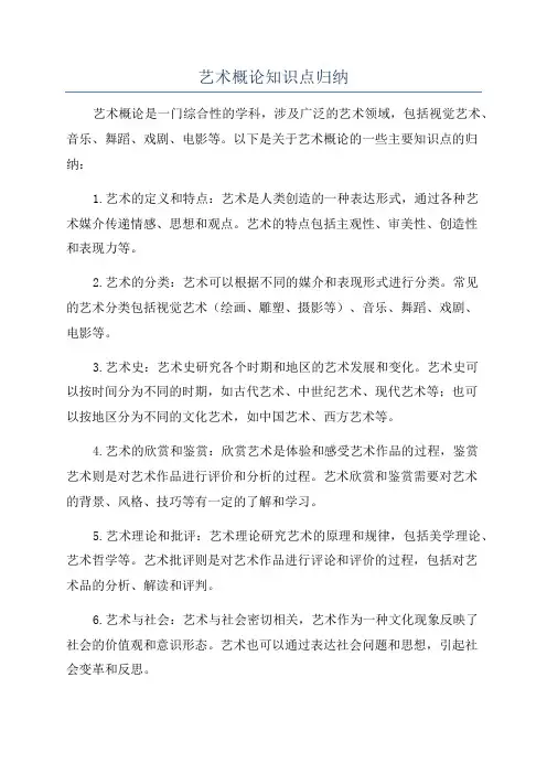 艺术概论知识点归纳