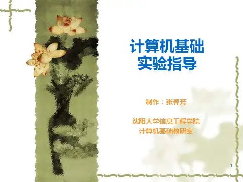 课件-计算机基础实验指导PPT课件