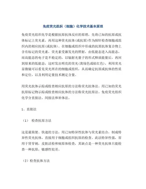 免疫荧光组织(细胞)化学技术基本原理